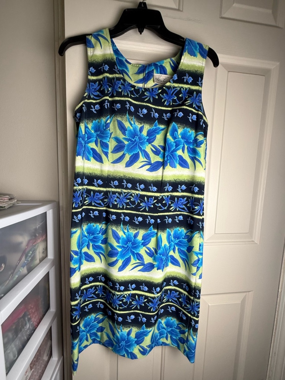 Green and Blue Floral Dress Size 6 Kathie Lee Collection - Picture 1 of 8